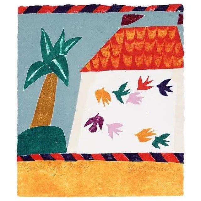 Carol Summers (American, 1925-2016) The Raja's Aviary. Color woodcut, pencil signed lower right, titled, and numbered...