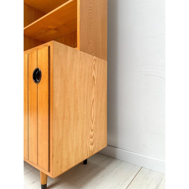 Ash Sideboard with Shelves by Erich Stratmann for Oldenburg Möbelwerkstätten, 1950s For Sale - Image 12 of 17