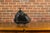 English Victorian Period 1880s Black Coal Box with Hand-Painted Dog Motif For Sale - Image 9 of 12