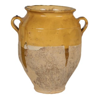 French Terracotta Vase or Pot À Confit 13.5"h For Sale
