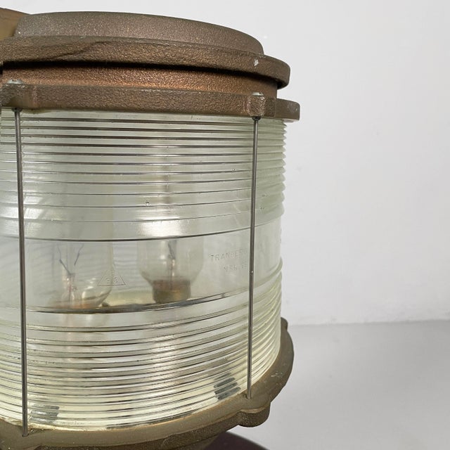 Mid-Century Modern Italian Ships Lamp in Wood, Glass and Metal, 1950s For Sale - Image 13 of 18