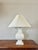 Lamp base only - Shade not supplied. 1970s French crackle glaze ceramic table lamp in off-white Good size, really nice...