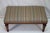 1940s 1940s French Style Walnut Footstool With Linen Upholstery For Sale - Image 5 of 11