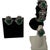 Antique Fratelli Peruzzi Florence 800 Silver Green Onyx Jewelry Suite Bracelet Earrings Ring Made in Italy c. 1920s-1930s....