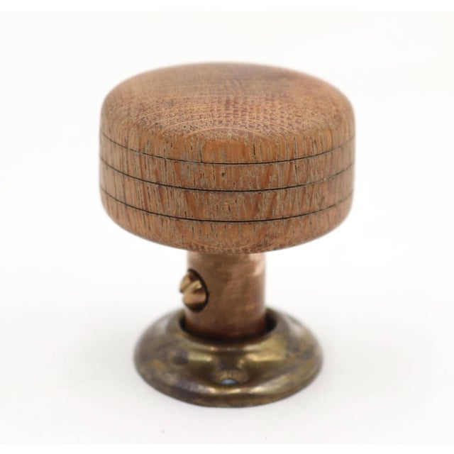 Traditional Vintage Round Wooden Dummy Door Knob For Sale - Image 3 of 4