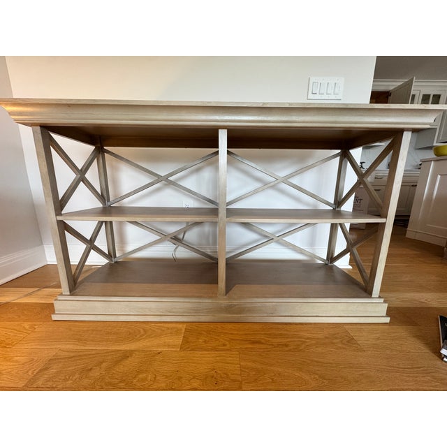 2020s Ballard Designs Wood Console / Media Table For Sale - Image 5 of 8