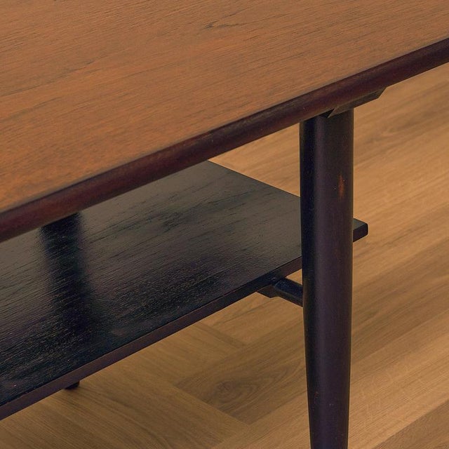 Wood Danish Coffee Table in Teak, 1950 For Sale - Image 7 of 11