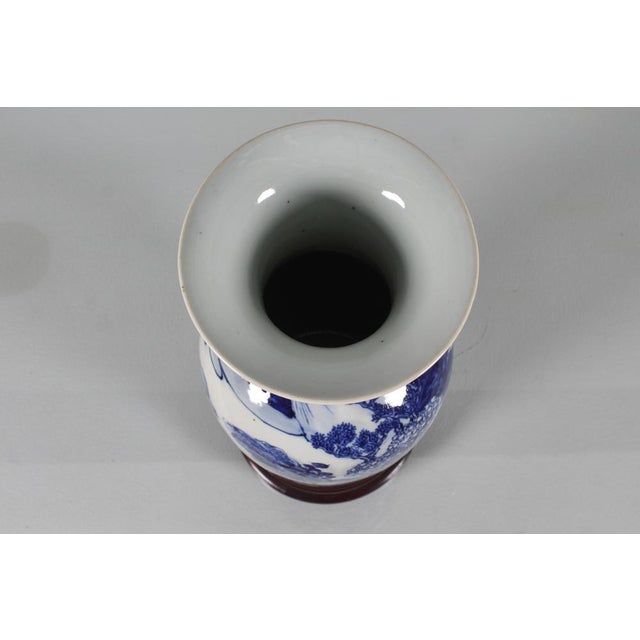 Asian Blue and White Porcelain Vase, 1880 For Sale - Image 11 of 16
