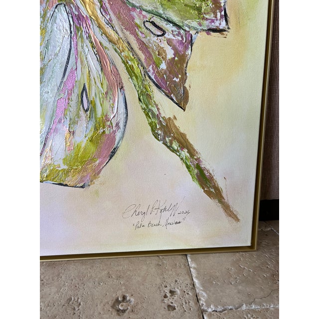 Coastal Palm Beach Monstera - Designed by Cheryl P. Kohloff For Sale - Image 3 of 8