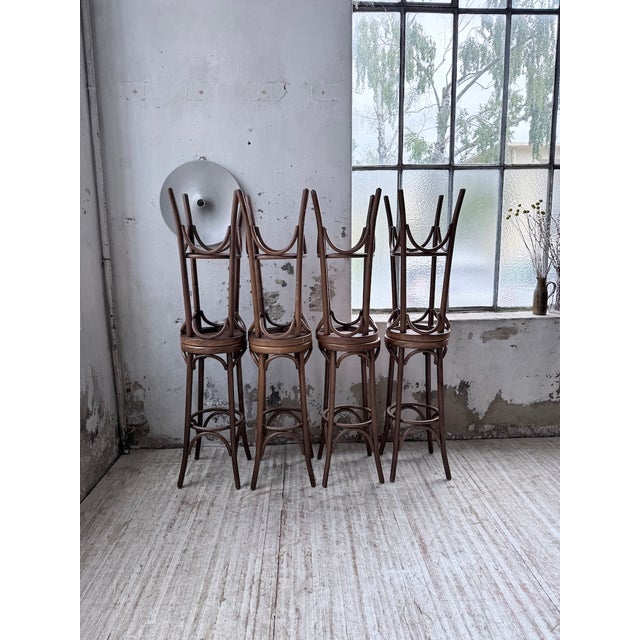 Baumann Bistro Bar Stools, 1980s, Set of 8 For Sale - Image 17 of 18