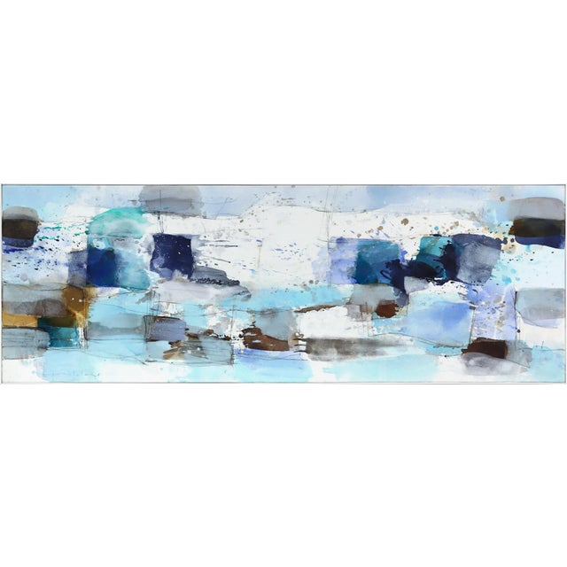 "Cliffs" Contemporary Original Abstract Acrylic Painting by Greet Helsen For Sale