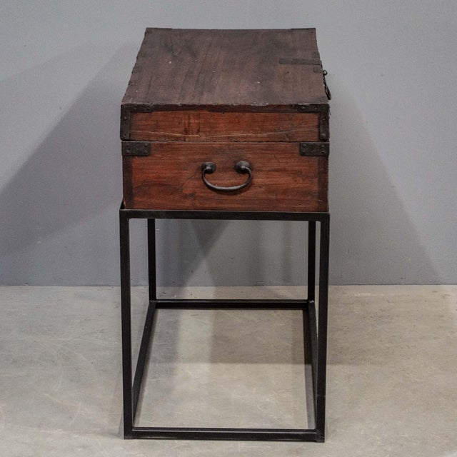 Unusual Antique Japanese Paulownia Wood Storage Trunk For Sale In Denver - Image 6 of 9