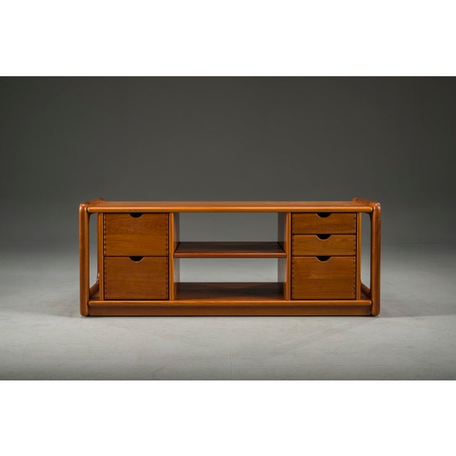 Mid-Century Danish Teak Vinyl Storage Cabinet from Dyrlund, 1960s For Sale - Image 11 of 11