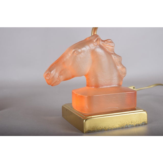 Satin Glass Horse Table Lamps by Le Dauphin, France, 1970s, Set of 2 For Sale - Image 17 of 18