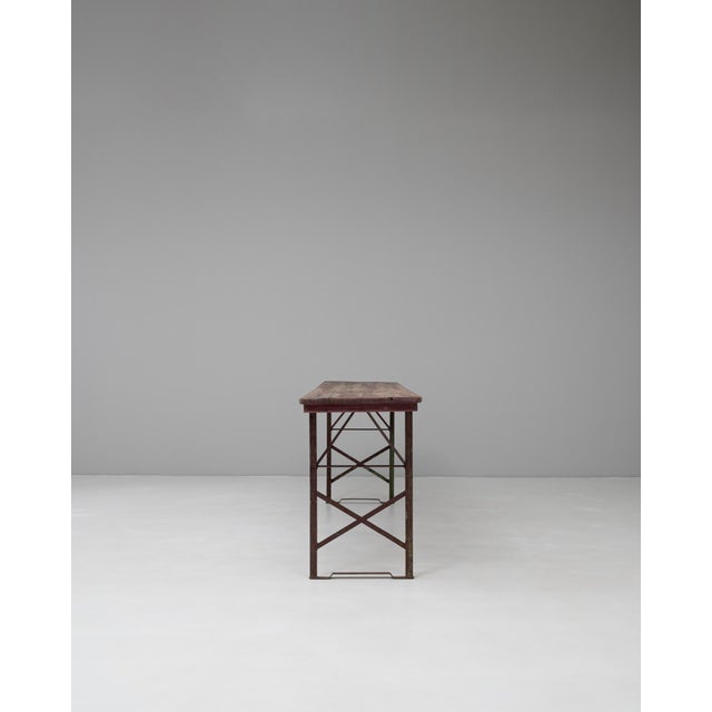 20th Century French Metal & Wooden Folding Garden Table For Sale - Image 18 of 18