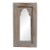 Boho Slate Gray Indian Arched Mirror For Sale