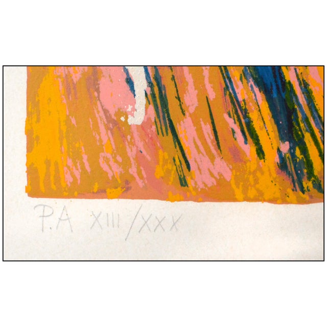 20th Century Panarea Post Impressionism Blue Serigraph Nicola Simbari For Sale In Minneapolis - Image 6 of 7