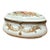 Signed Hand Painted Antique Porcelain Hinged Oval Dresser Box or Jewelry Casket. For Sale
