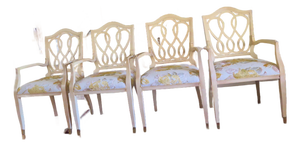 William Switzer Blonde Oversize Loop Back Dinning/Side Chairs/Set of 4