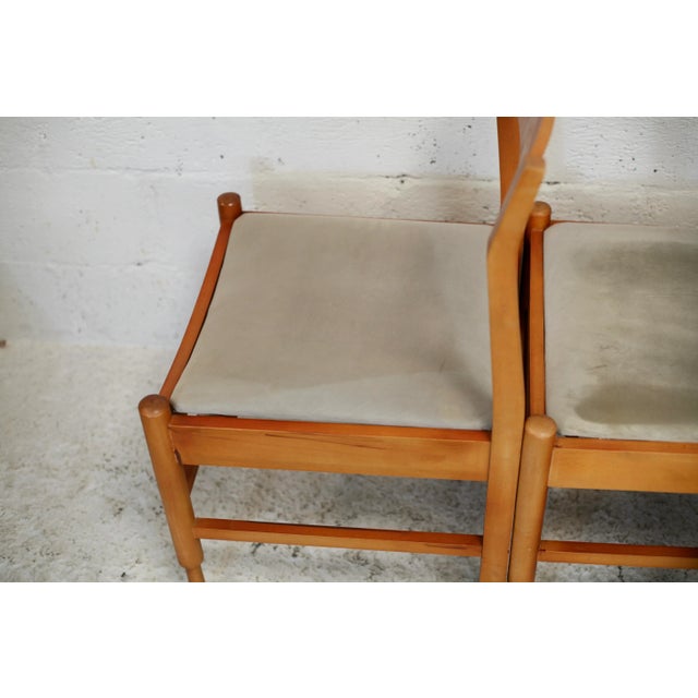 5 Wooden Chairs Flavored Base, Circa 1975., Set of 5 For Sale - Image 4 of 18