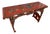 Late 20th Century Oriental Red Lacquer and Chinoiserie Decorated Console Table For Sale