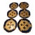 Mid 20th Century Florentine Giltwood Italian Coasters Rare Mediterranean Blue - Set of 6 For Sale