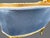 1950s French Louis XVI Blue Damask Gold Beech Settee For Sale - Image 10 of 12