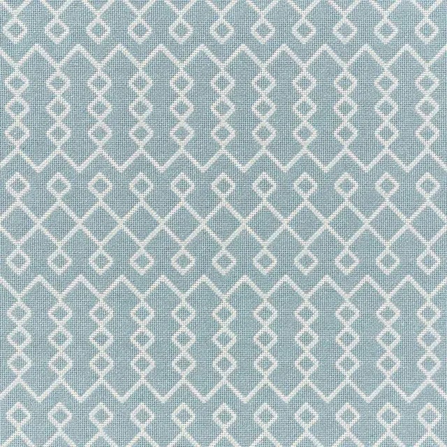 Sample - Schumacher Bricolette Fabric in Sky For Sale