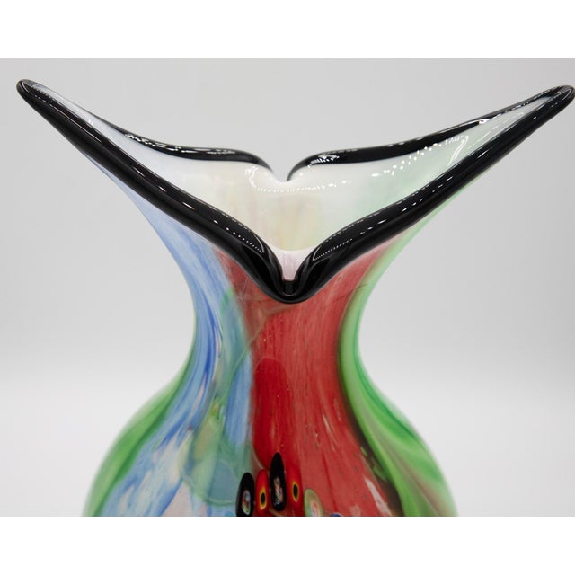 Vintage Murano Art Glass Vase - Seguso Vetri d'Arte - 15" H For Sale In West Palm - Image 6 of 7