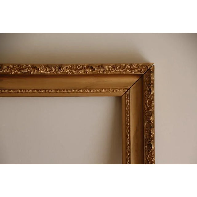 Giltwood Stucco Painting Frame, France, 1950s For Sale - Image 6 of 10