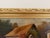 Textile Antique Oil Painting on Canvas Cows Farm Landscape Pastoral Scene Signed Framed For Sale - Image 7 of 15