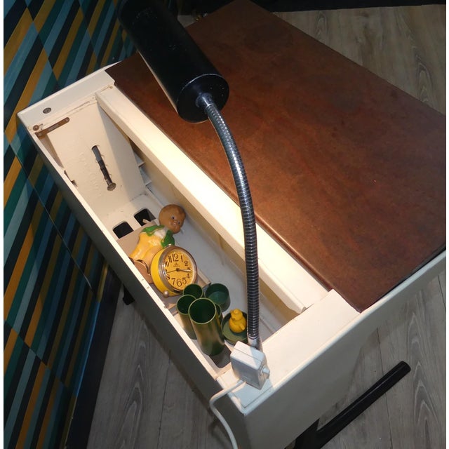 Height-Adjustable Desk with Storage Space and Lamp by Luigi Colani for Flötotto, 1970s For Sale - Image 6 of 16