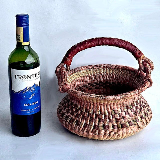 2010s African Bolga Grass Egg Basket For Sale - Image 5 of 12