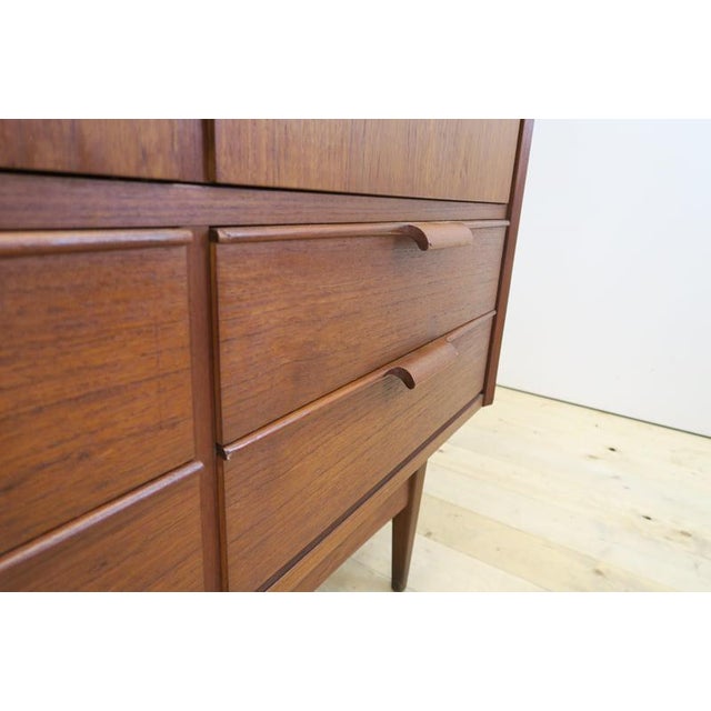 Wood Tall Teak Sideboard, Denmark, 1960s For Sale - Image 7 of 11