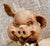 A lovely antique butchers shop display pig. An English, plasterwork commercial advertising pig, holding a platter stood on...