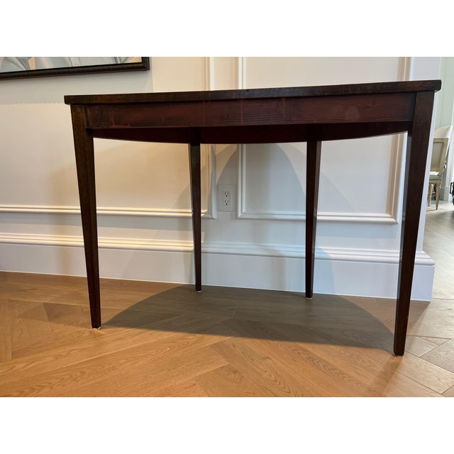 Early 20th Century Demi-Lune Mahogany Tables - a Pair For Sale - Image 4 of 8