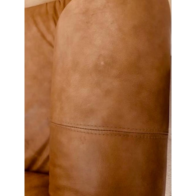 Brown Chateau d'Ax Italian Leather 3 Seater Sofa Y2k For Sale - Image 8 of 18