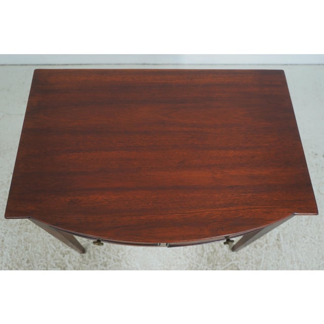 Wright Table Co. Mahogany Federal Style 2 Drawer End Table Server For Sale In Philadelphia - Image 6 of 18