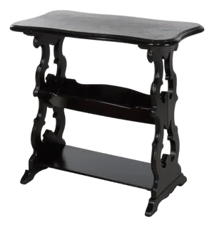 Antique Ebonized Cherry Cut Out Side Table C1900