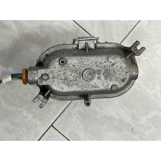 Gray Mid-Century Industrial Cast Iron and Glass Wall Lamps, 1950s For Sale - Image 8 of 11