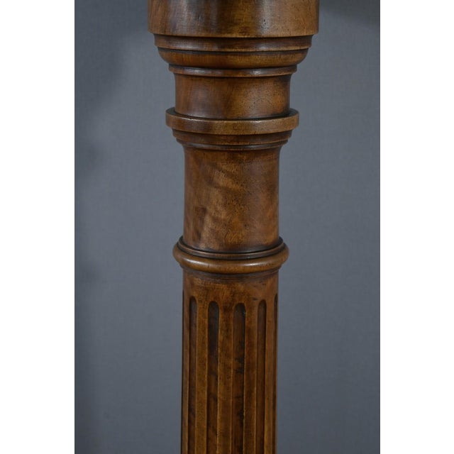 Louis XVI Style Walnut Column, 1920s For Sale - Image 6 of 11