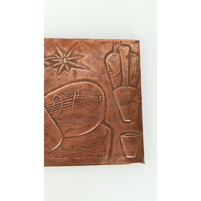 1950s Mid-Century Italian Cubist Copper Sculpture Panel, 1950s For Sale - Image 5 of 18