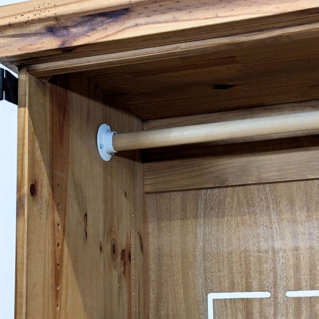 Pier 1 Imports Wooden Armoire For Sale - Image 10 of 11