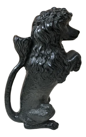 C.1900 French Majolica Poodle Keller & Guerin Pitcher Saint Clement