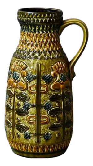 Large Brutalist Pitcher Vase from Bay Keramik, 1950s