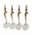 1960s (4pc) Hollywood Regency Brass Caryatid Candleholders For Sale - Image 4 of 12