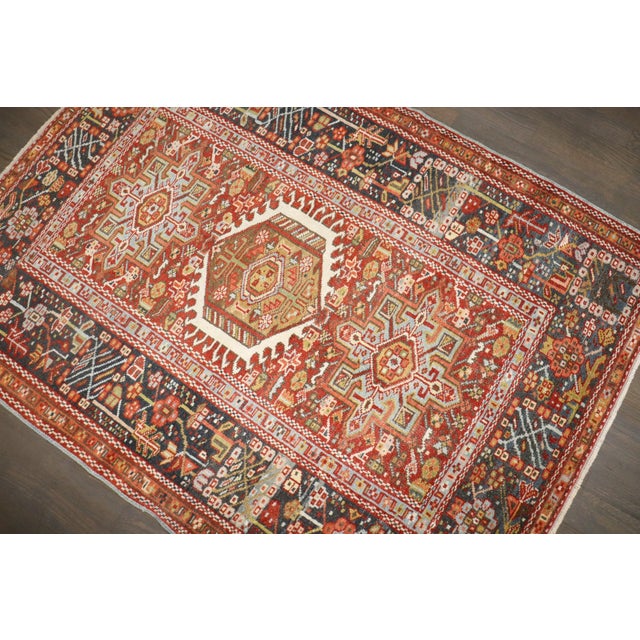 Colorful Persian Heriz Small Rug rug no.j5084 For Sale - Image 4 of 7