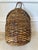 Wood Vintage French Mid-Century Woven Rattan Wall Basket For Sale - Image 7 of 12