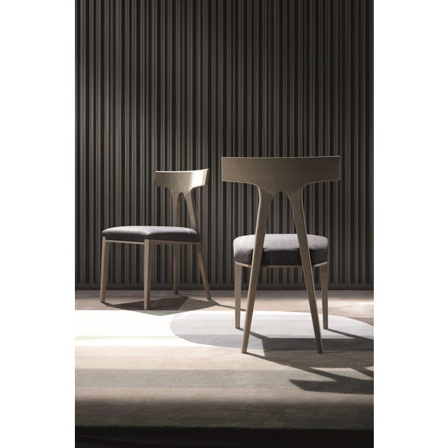 Pietro Costantini Flamingo Dining Chairs Set of 8 - Seven chairs remain in original unopened packaging. Ebony wood High...