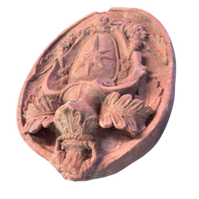 2000 - 2009 Vintage Italian Style Terracotta Wall Plaque Heraldic Coat of Arms For Sale - Image 5 of 12